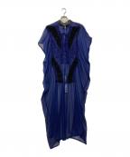 SHIROMAシロマ）の古着「スクエアシルクドレス」｜ブルー