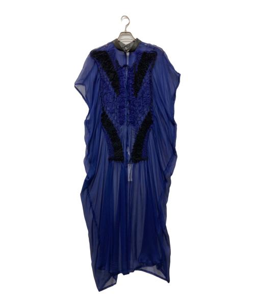 SHIROMA（シロマ）SHIROMA (シロマ) スクエアシルクドレス ブルー サイズ:Freeの古着・服飾アイテム