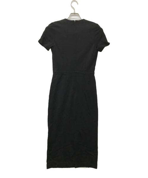 ROBE DE CHAMBRE COMME DES GARCONS（ローブドシャンブル コムデギャルソン）ROBE DE CHAMBRE COMME DES GARCONS (ローブドシャンブル コムデギャルソン) 半袖ウールワンピース ブラック サイズ:SIZE Mの古着・服飾アイテム