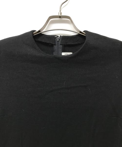 ROBE DE CHAMBRE COMME DES GARCONS（ローブドシャンブル コムデギャルソン）ROBE DE CHAMBRE COMME DES GARCONS (ローブドシャンブル コムデギャルソン) 半袖ウールワンピース ブラック サイズ:SIZE Mの古着・服飾アイテム