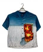 stussyステューシー）の古着「ダイスペインティングシャツ」｜ブルー