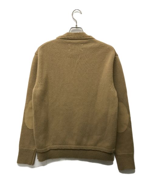 Maison Margiela（メゾンマルジェラ）Maison Margiela (メゾンマルジェラ) エルボーパッチ プルオーバー ニット ブラウン サイズ:SIZE Sの古着・服飾アイテム