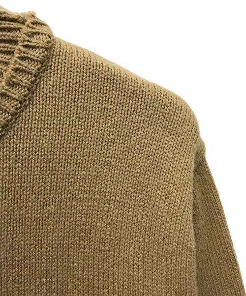 Maison Margiela（メゾンマルジェラ）Maison Margiela (メゾンマルジェラ) エルボーパッチ プルオーバー ニット ブラウン サイズ:SIZE Sの古着・服飾アイテム