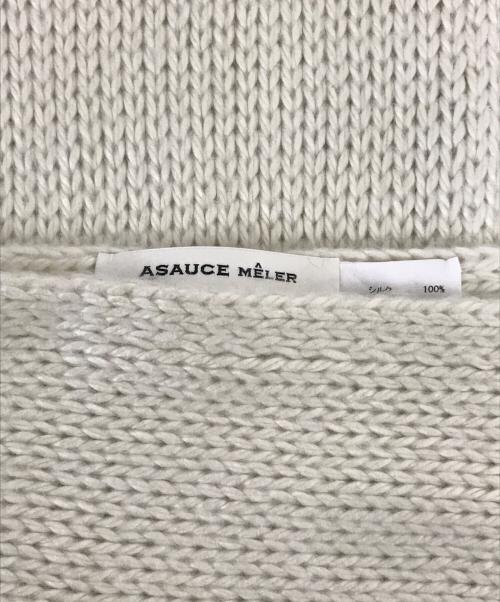 ASAUCE MELER（アソースメレ）ASAUCE MELER (アソースメレ) シルクマフラー アイボリーの古着・服飾アイテム