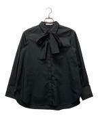 ANAYIアナイ）の古着「コンパクトコットンシアーボウタイ ブラウス」｜ブラック