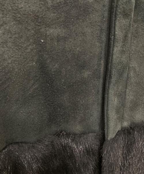 DRAWER（ドゥロワー）DRAWER (ドゥロワー) ファー切替ムートンジャケット ブラック サイズ:38の古着・服飾アイテム