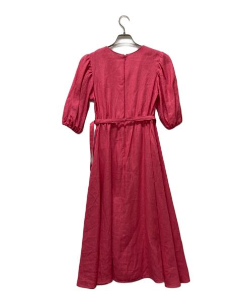 ANAYI（アナイ）ANAYI (アナイ) ソフトリネンパフフレア ワンピース ピンク サイズ:36の古着・服飾アイテム