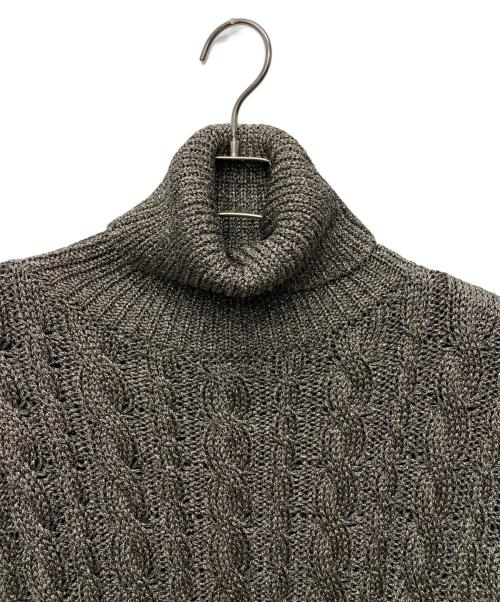 BALENCIAGA（バレンシアガ）BALENCIAGA (バレンシアガ) クラッシュ加工ラメハイネックニット シルバー サイズ:XSの古着・服飾アイテム