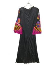 ETRO（エトロ）の古着「袖切替ブラウスワンピース」｜ネイビー×ピンク