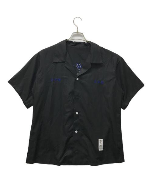 sulvam（サルバム）sulvam (サルバム) KOZABURO (コウザブロウ) オープンカラースーベニアシャツ ブラック サイズ:SIZE Mの古着・服飾アイテム