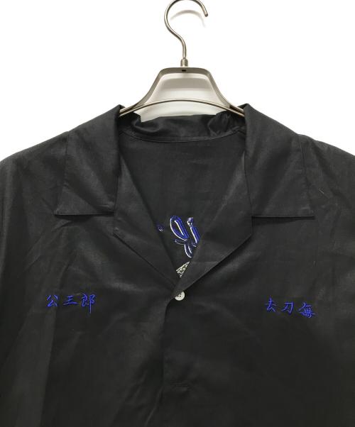 sulvam（サルバム）sulvam (サルバム) KOZABURO (コウザブロウ) オープンカラースーベニアシャツ ブラック サイズ:SIZE Mの古着・服飾アイテム