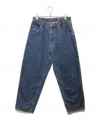 SEDAN ALL-PURPOSEセダンオールパーパス）の古着「オーバルロゴ テーパードデニムパンツ」｜インディゴ