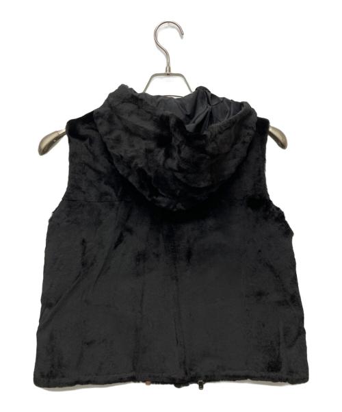 FOXEY BOUTIQUE（フォクシー ブティック）FOXEY BOUTIQUE (フォクシー ブティック) リバーシブルウィーゼルファーベスト ブラック サイズ:Fの古着・服飾アイテム