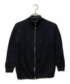 BATONERバトナ―）の古着「シグネチャー ドライバーズニット ジップ カーディガン/SIGNATURE DRIVER'S KNIT SWEATER」｜ブラック