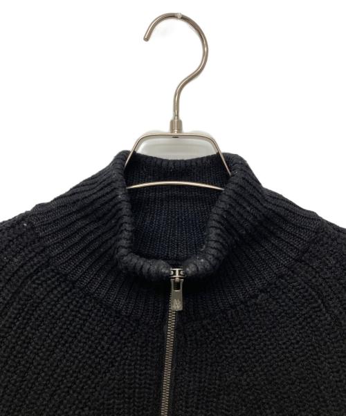 BATONER（バトナ―）BATONER (バトナ―) シグネチャー ドライバーズニット ジップ カーディガン/SIGNATURE DRIVER'S KNIT SWEATER ブラック サイズ:1の古着・服飾アイテム