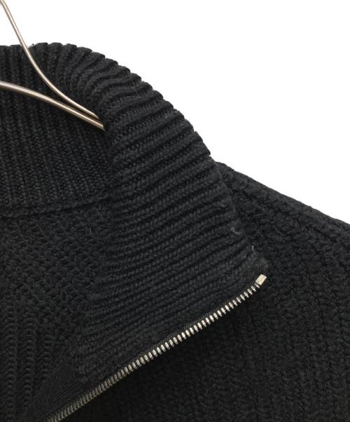 BATONER（バトナ―）BATONER (バトナ―) シグネチャー ドライバーズニット ジップ カーディガン/SIGNATURE DRIVER'S KNIT SWEATER ブラック サイズ:1の古着・服飾アイテム