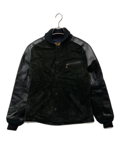 Y'2 leather（ワイツーレザー）Y'2 LEATHER (ワイツーレザー) ステアスエード×ヴィンテージポニー ファラオジャケット/PB-147 ブラック サイズ:40の古着・服飾アイテム