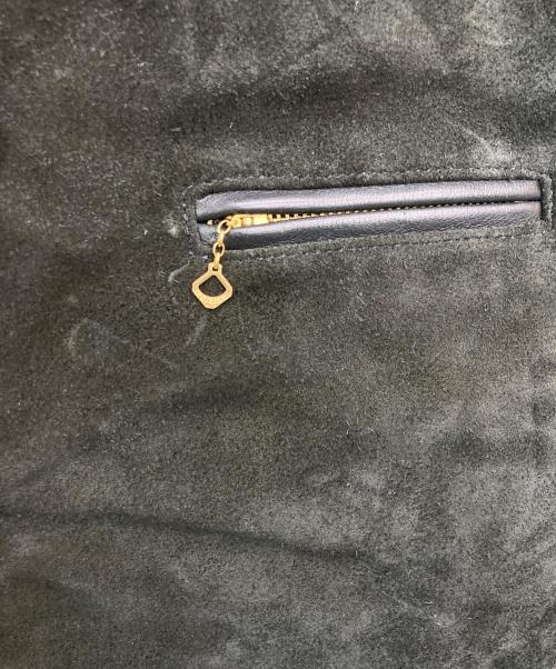 Y'2 leather（ワイツーレザー）Y'2 LEATHER (ワイツーレザー) ステアスエード×ヴィンテージポニー ファラオジャケット/PB-147 ブラック サイズ:40の古着・服飾アイテム