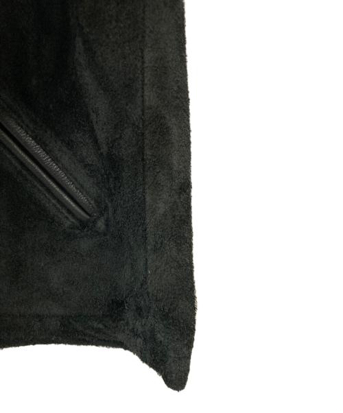 Y'2 leather（ワイツーレザー）Y'2 LEATHER (ワイツーレザー) ステアスエード×ヴィンテージポニー ファラオジャケット/PB-147 ブラック サイズ:40の古着・服飾アイテム