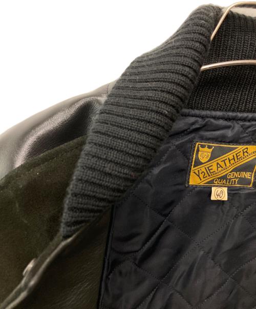 Y'2 leather（ワイツーレザー）Y'2 LEATHER (ワイツーレザー) ステアスエード×ヴィンテージポニー ファラオジャケット/PB-147 ブラック サイズ:40の古着・服飾アイテム