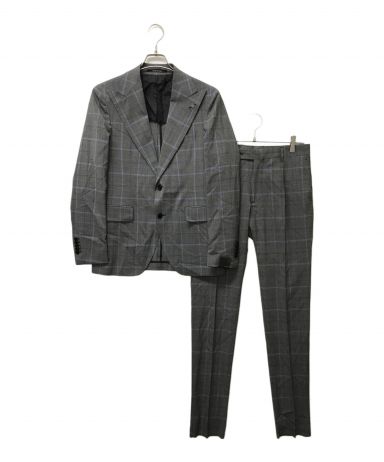 【未使用】タリアトーレ　チェックスーツ　48【裾上げなし】 DAKAR】チェック柄 イージースーツ（スーツ）｜TAGLIATORE