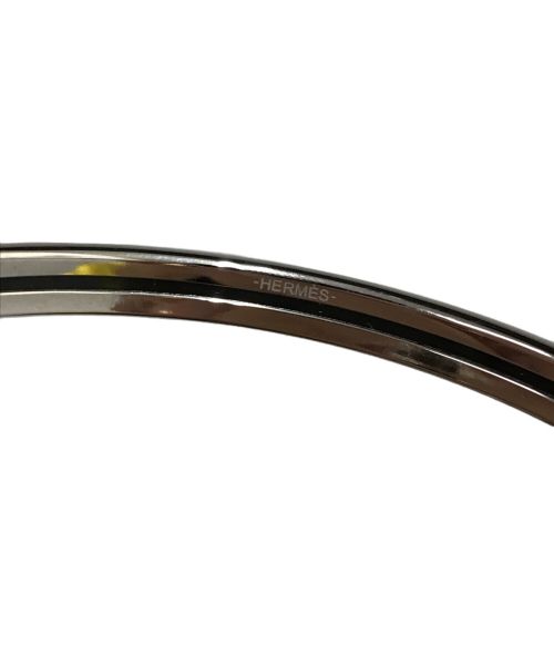 HERMES（エルメス）HERMES (エルメス) エナメルブレスレット エクストラファン ア ルネ・ドゥ・クール ピンク×シルバーの古着・服飾アイテム