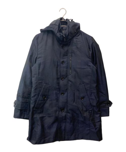 BLACK LABEL CRESTBRIDGE（ブラックレーベル クレストブリッジ）BLACK LABEL CRESTBRIDGE (ブラックレーベル クレストブリッジ) ダウンライナーフーデッドチェックジャケット ネイビー サイズ:Lの古着・服飾アイテム