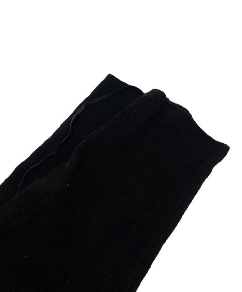 Yohji Yamamoto pour homme（ヨウジヤマモト プールオム）Yohji Yamamoto pour homme (ヨウジヤマモト プールオム) レザーレースアップスキッパーニット/HR-K13-194 ブラック サイズ:3の古着・服飾アイテム