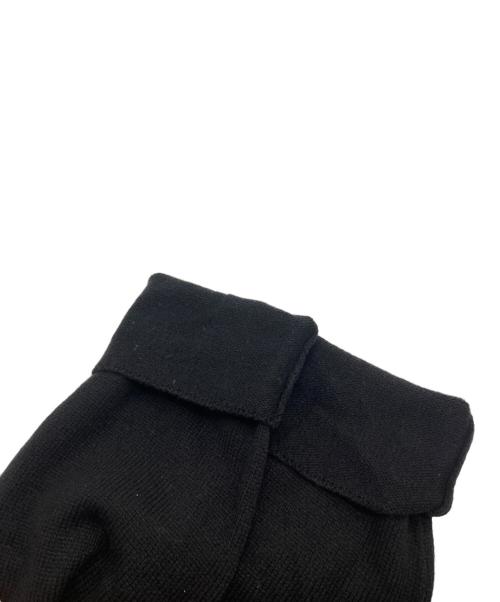 Yohji Yamamoto pour homme（ヨウジヤマモト プールオム）Yohji Yamamoto pour homme (ヨウジヤマモト プールオム) レザーレースアップスキッパーニット/HR-K13-194 ブラック サイズ:3の古着・服飾アイテム