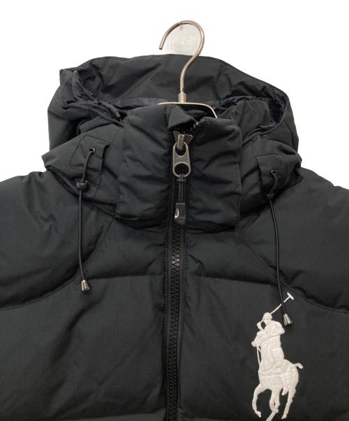 POLO RALPH LAUREN（ポロ・ラルフローレン）POLO RALPH LAUREN (ポロ・ラルフローレン) ポニー刺繍付ダウンベスト ブラック サイズ:Mの古着・服飾アイテム
