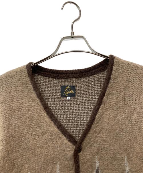 Needles（ニードルズ）Needles (ニードルズ) JOURNAL STANDARD (ジャーナルスタンダード) 別注フレイムモヘアカーディガン/J0397 ブラウン サイズ:Lの古着・服飾アイテム