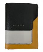 MARNIマルニ）の古着「トーンオントーン 2つ折り財布」｜ブラック×イエロー