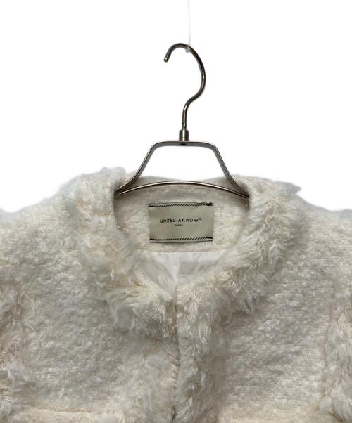 UNITED ARROWS（ユナイテッドアローズ）UNITED ARROWS (ユナイテッドアローズ) シャギーツイードベスト ホワイト サイズ:36の古着・服飾アイテム