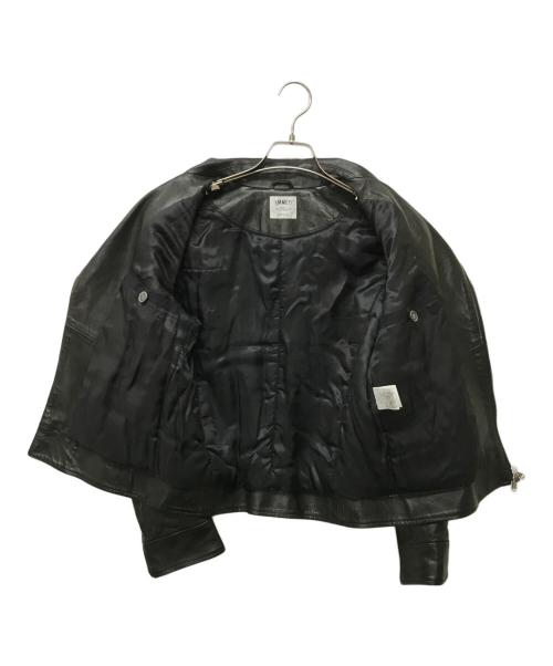 EMMETI（エンメティ）EMMETI (エンメティ) BEAMS (ビームス) 別注ラムレザーライダースジャケット ブラック サイズ:SIZE 44の古着・服飾アイテム