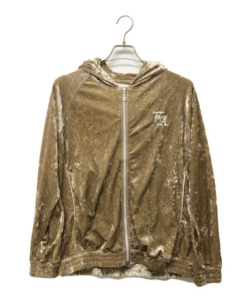 FUTURE ARCHIVE（フューチャー アーカイブ）FUTURE ARCHIVE (フューチャー アーカイブ) ベロアジップパーカー ベージュ サイズ:SIZE Mの古着・服飾アイテム
