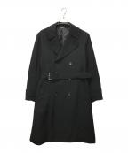 COMME des GARCONS HOMME DEUXコムデギャルソン オム ドゥ）の古着「ウールギャバジントレンチコート」｜ブラック