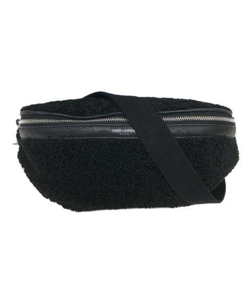 Saint Laurent Paris（サンローランパリ）Saint Laurent Paris (サンローランパリ) ボアウエストバッグ ブラックの古着・服飾アイテム