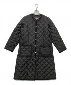 Traditional Weatherwearトラディショナルウェザーウェア）の古着「アークリー ノーカラーキルティングコート」｜ブラック