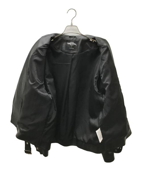 pinkspink（ピンクスピンク）PINKSPINK (ピンクスピンク) パイソン柄PUレザージャケット ブラック サイズ:Ｍの古着・服飾アイテム