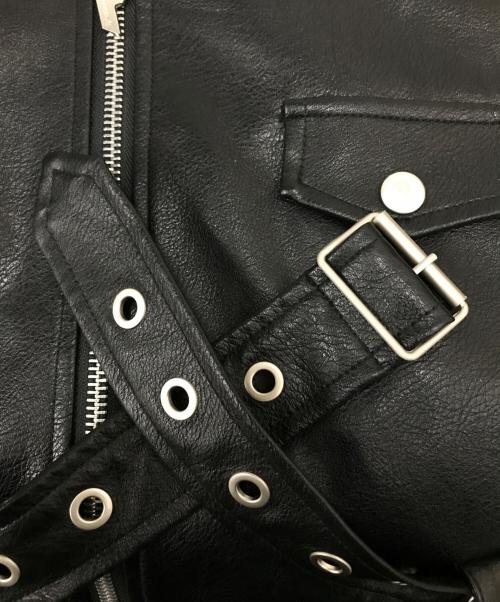 pinkspink（ピンクスピンク）PINKSPINK (ピンクスピンク) パイソン柄PUレザージャケット ブラック サイズ:Ｍの古着・服飾アイテム