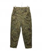 KAPITAL NAVYキャピタル ネイビー）の古着「ピーアスマークカモフロントポケットパンツ」｜グリーン