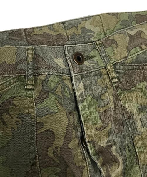 KAPITAL NAVY（キャピタル ネイビー）KAPITAL NAVY (キャピタル ネイビー) ピーアスマークカモフロントポケットパンツ グリーン サイズ:SIZE 2の古着・服飾アイテム