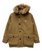 DANTONダントン）の古着「ファー付フーデッドダウンジャケット」｜ベージュ