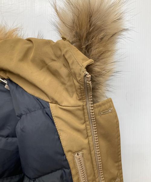 DANTON（ダントン）DANTON (ダントン) ファー付フーデッドダウンジャケット ベージュ サイズ:38の古着・服飾アイテム