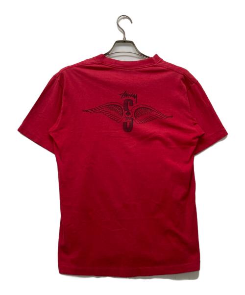 stussy（ステューシー）stussy (ステューシー) オールドスカルプリントTシャツ レッド サイズ:Ｍの古着・服飾アイテム