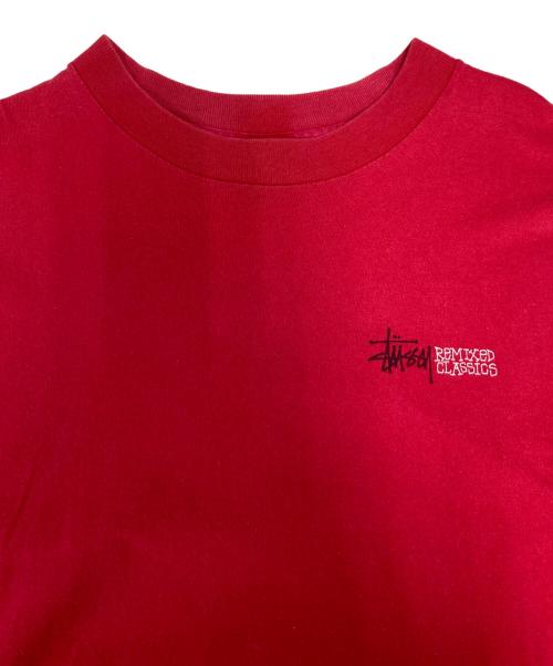 stussy（ステューシー）stussy (ステューシー) オールドスカルプリントTシャツ レッド サイズ:Ｍの古着・服飾アイテム