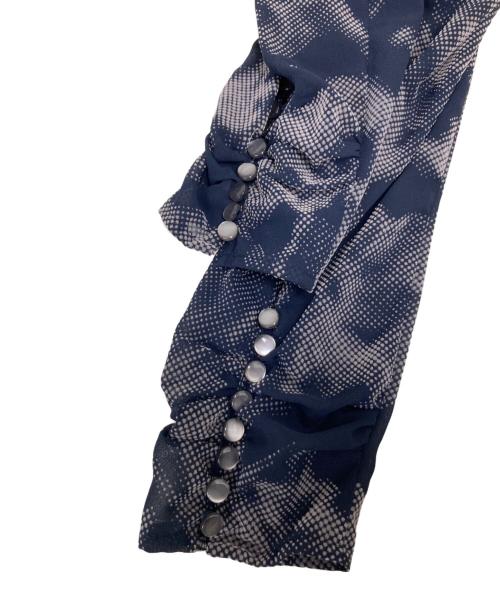 COCODEAL（ココディール）COCODEAL (ココディール) フロッキーフラワープリントプリーツワンピース ネイビー サイズ:SIZE2の古着・服飾アイテム