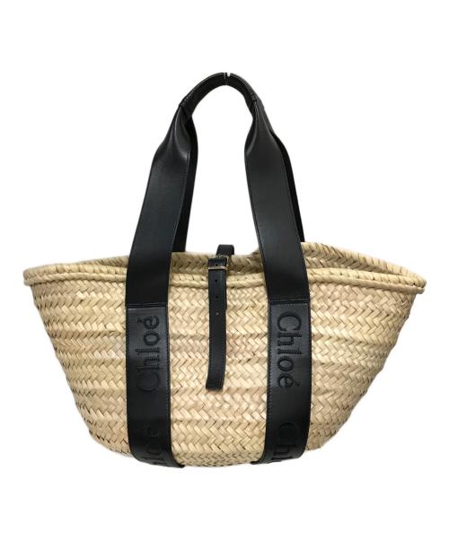 Chloe（クロエ）Chloe (クロエ) クロエ センス ミディアム バスケット ベージュ×ブラックの古着・服飾アイテム