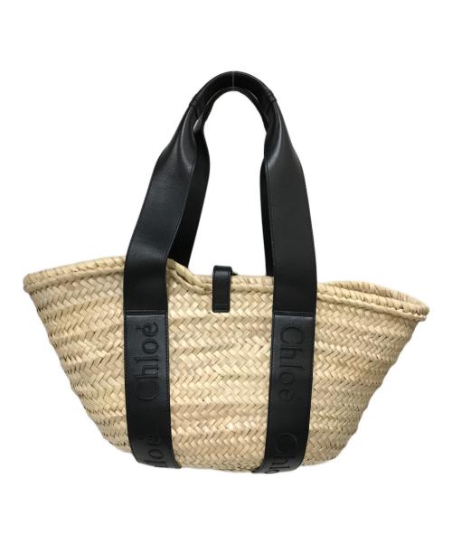 Chloe（クロエ）Chloe (クロエ) クロエ センス ミディアム バスケット ベージュ×ブラックの古着・服飾アイテム
