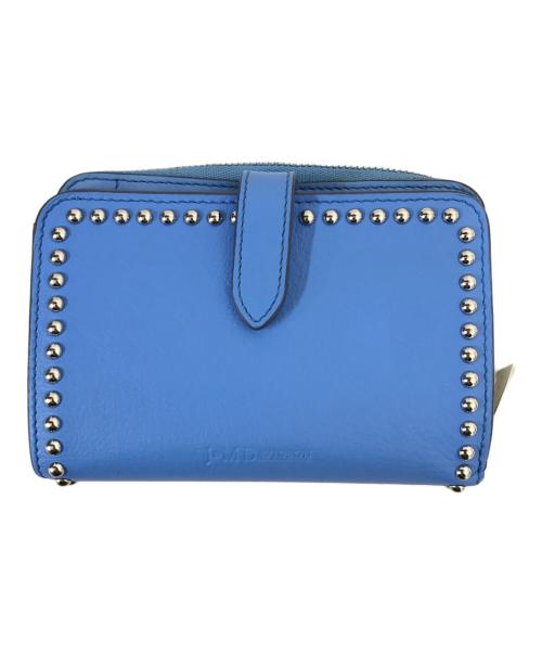J&M DAVIDSON（ジェイ＆エム デヴィッドソン）J&M DAVIDSON (ジェイ＆エム デヴィッドソン) スタッズ2つ折り財布 ブルーの古着・服飾アイテム